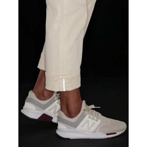 Athleta Sculpek Flex Straight Leg Ankle Jean High Rise Bone Yellow Cream Size 4 - Picture 14 of 15